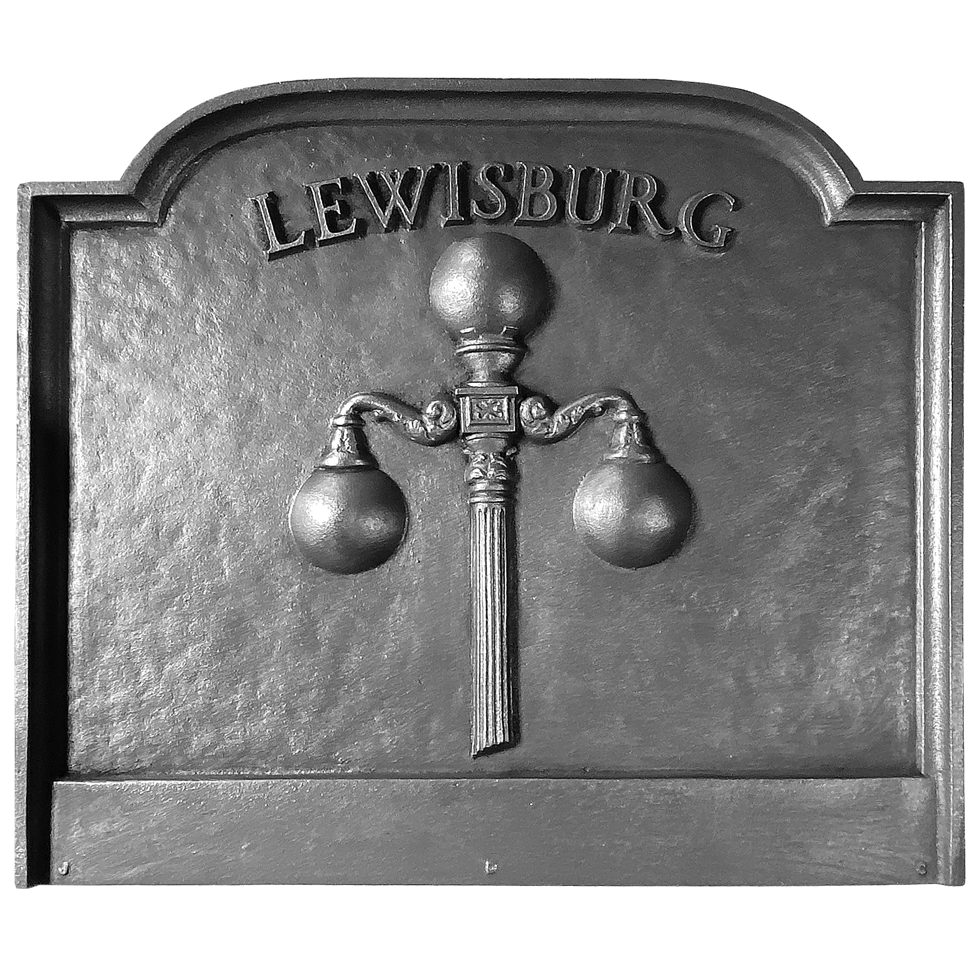 Lewisburg Lights Classic Plain Panel Fireback