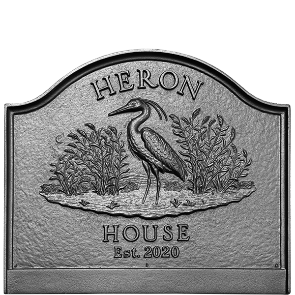 Heron House Powder Coated Fireback