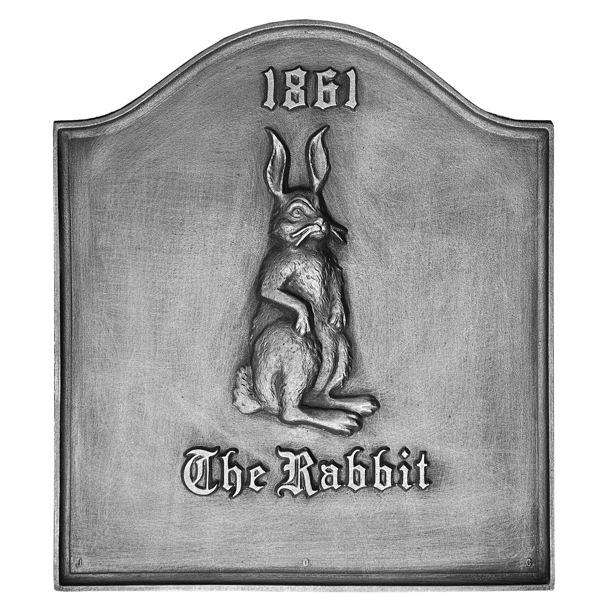 The Rabbit on Plain Panel Fireback